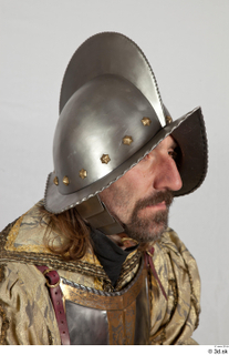  Photos Medieval Guard in plate armor 2 Historical Medieval soldier head helmet plate armor 0008.jpg